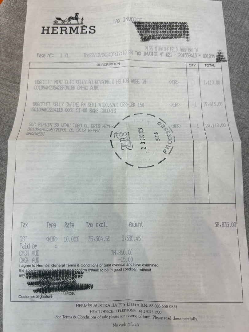 Hermes Birkin 30cm Gris Meyer Togo Bag