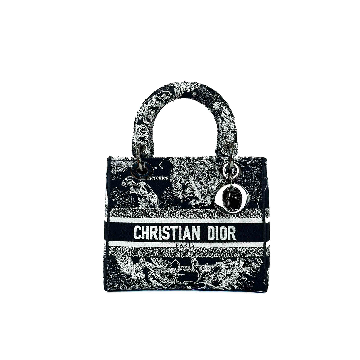 Dior Lady Medium Black White Canvas - Jiaxyk