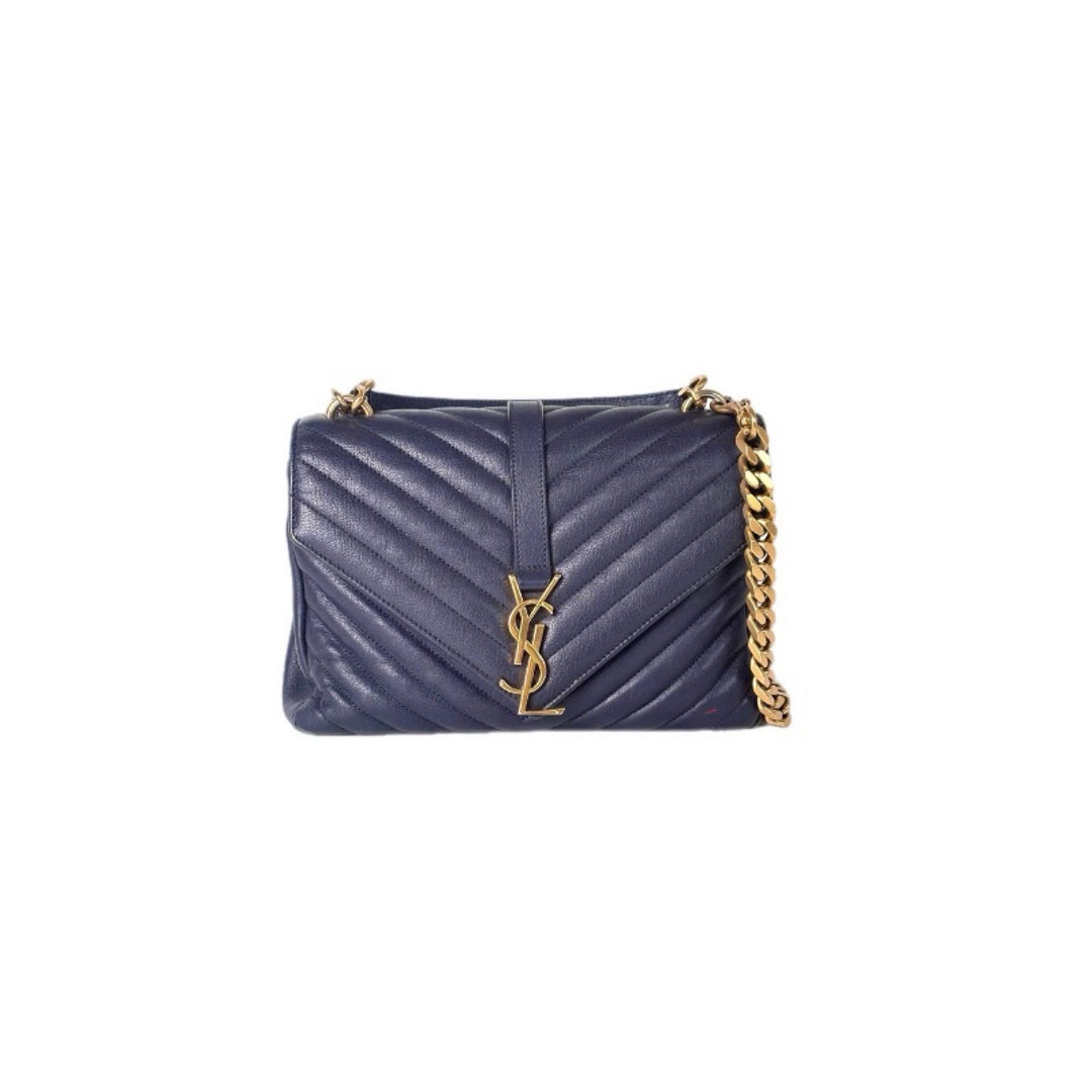YSL Blue College Chain Bag