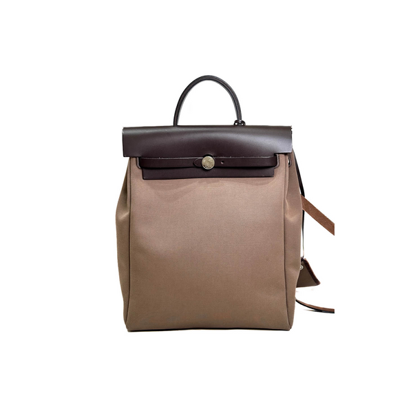 Hermes Toile Officer Ebene Vache Hunter Herbag - Jiaxyk