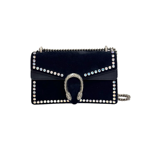 Gucci Black Suede Medium Dionysus Bag - Jiaxyk