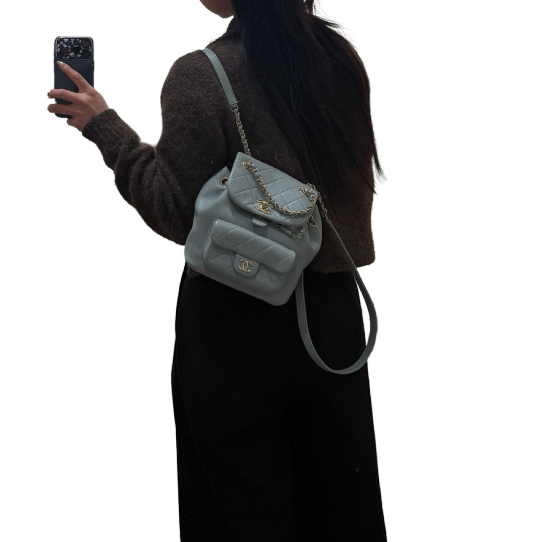 Chanel Duma Backpack Light Blue Bag