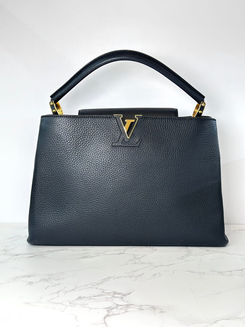 Louis Vuitton Black Capucines GM 38cm Bag 