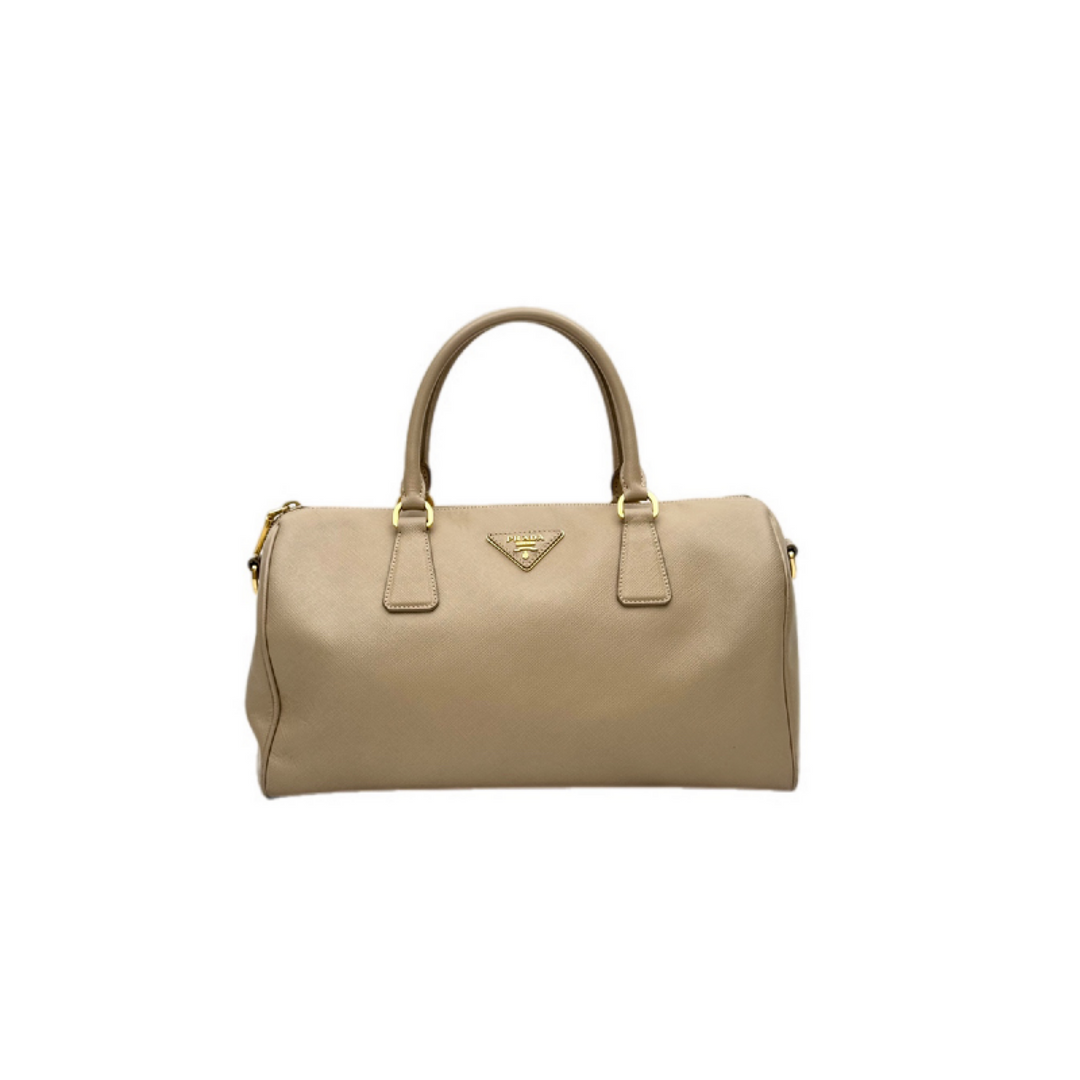 Prada Saffiano Boston Bag With Strap