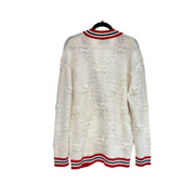 Gucci Knit Cardigan White Wool/Silk Roughly Size 38-40