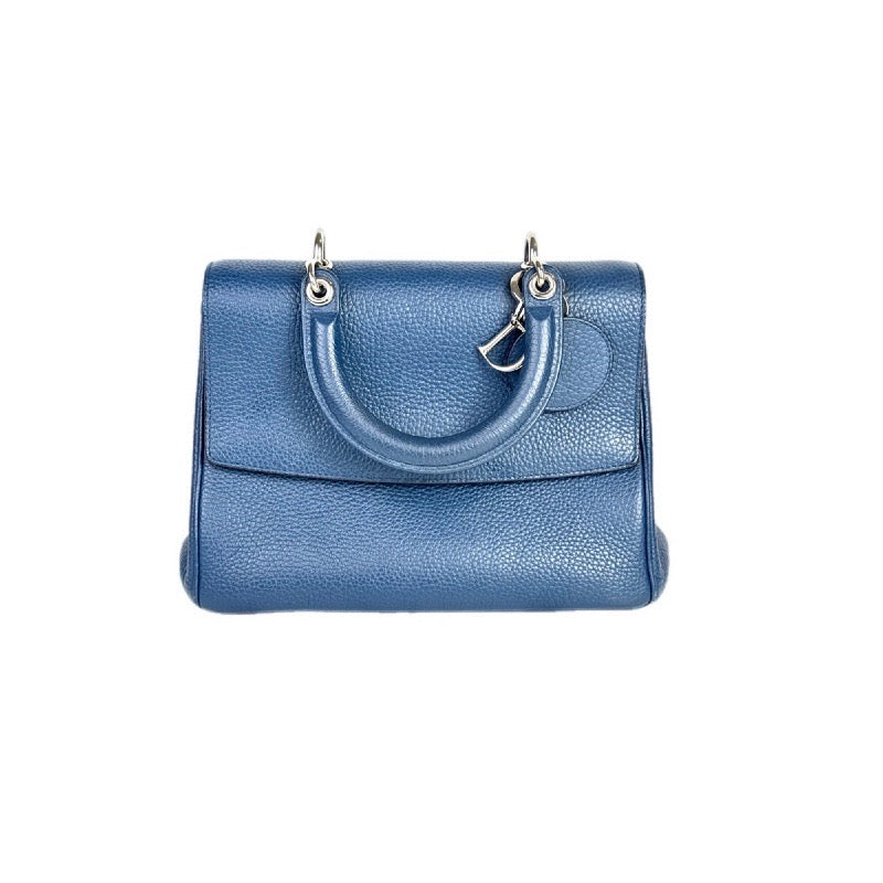 Dior Blue Leather Handle Bag