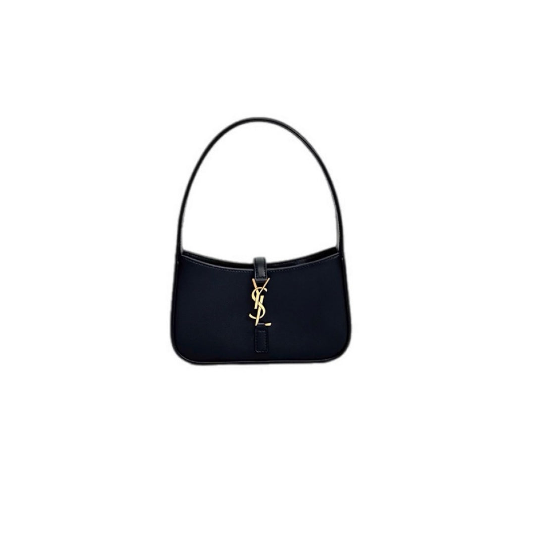 YSL Le 5 a 7 Mini Shoulder Bag Black Calfskin