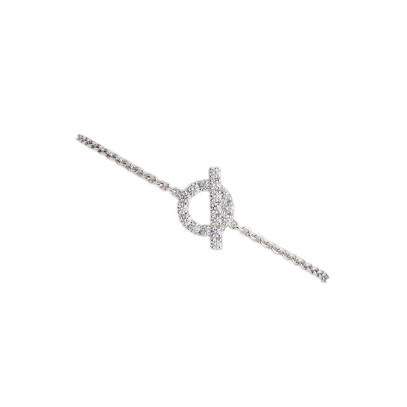 Hermes Diamond White Gold  Finesse Bracelet