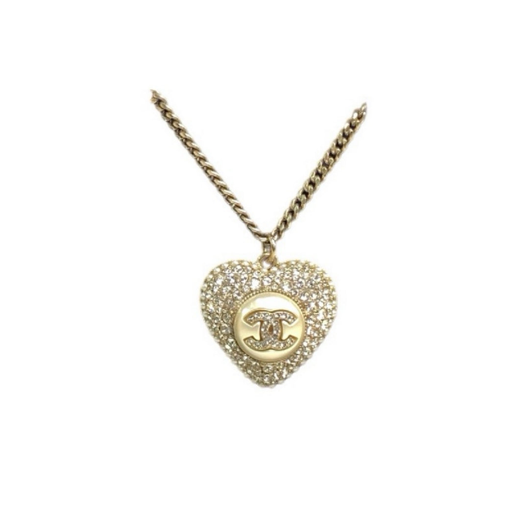 Chanel Heart Crystal Necklace