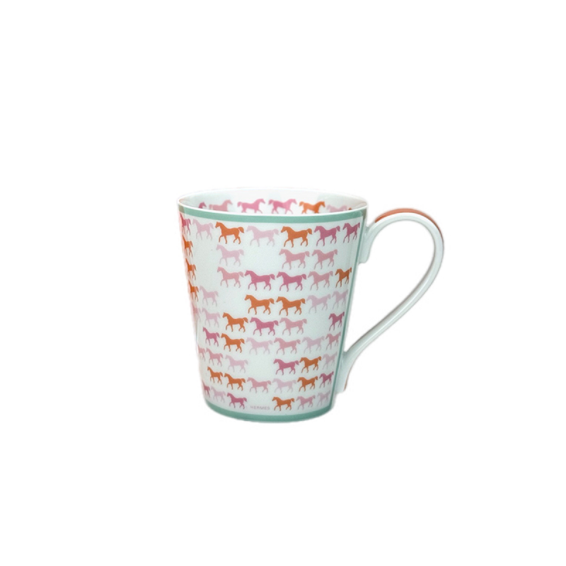 Hermes Pink/Orange Horse Mug