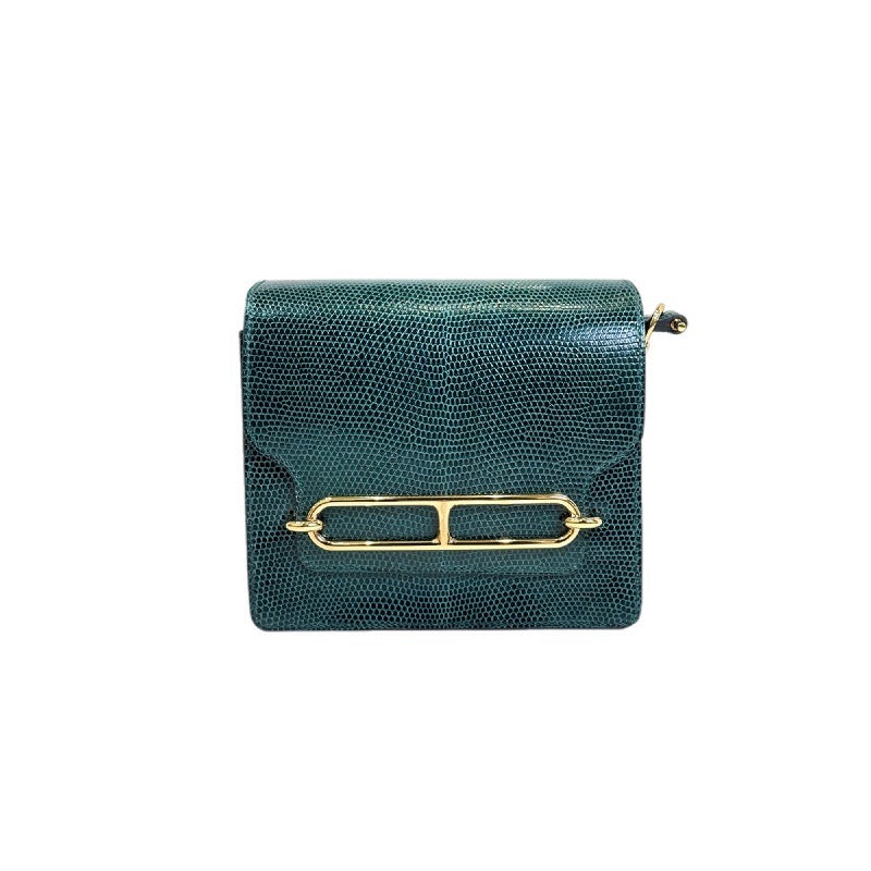 Hermes Roulis Mini Lizard 6O Vert Cypres