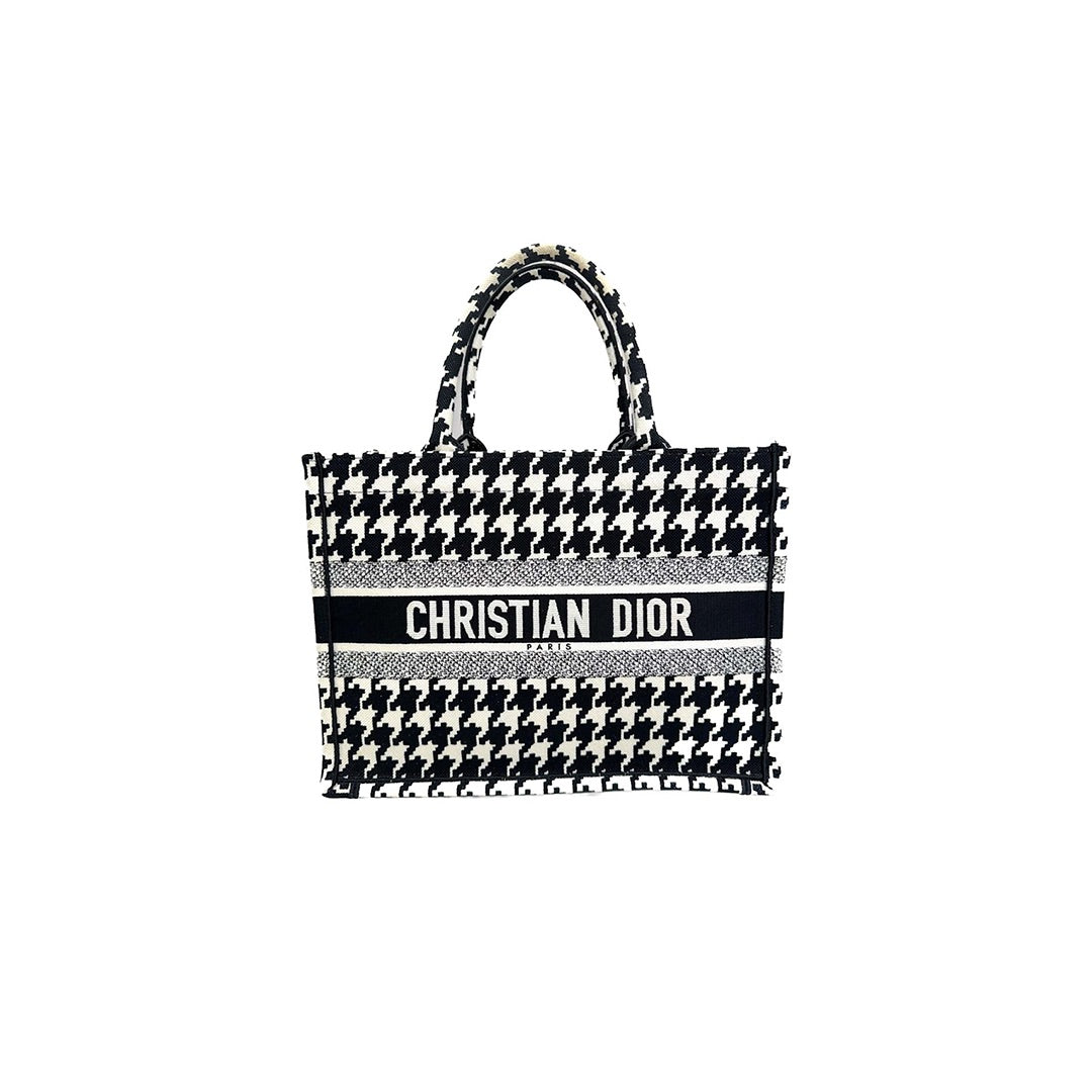 Dior Black White MM Book Tote JK Store