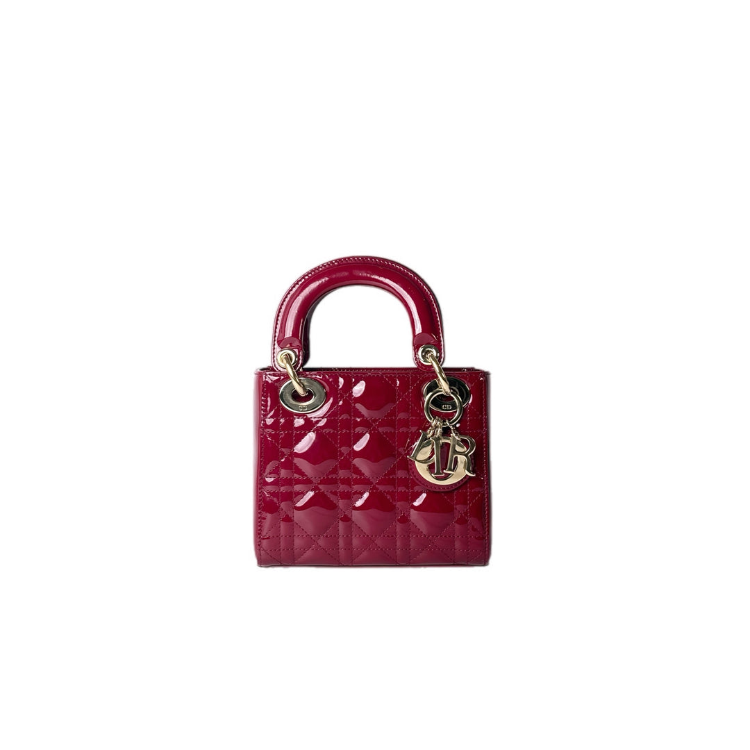 Dior Red  Lady Dior Mini Bag