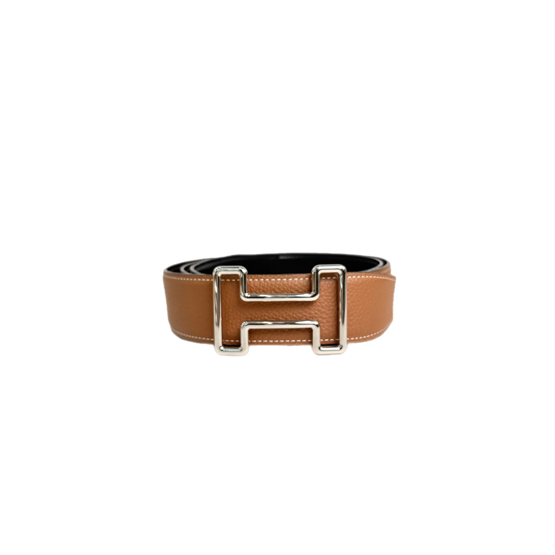 Hermes H Reversal Belt Black/Gold #95cm
