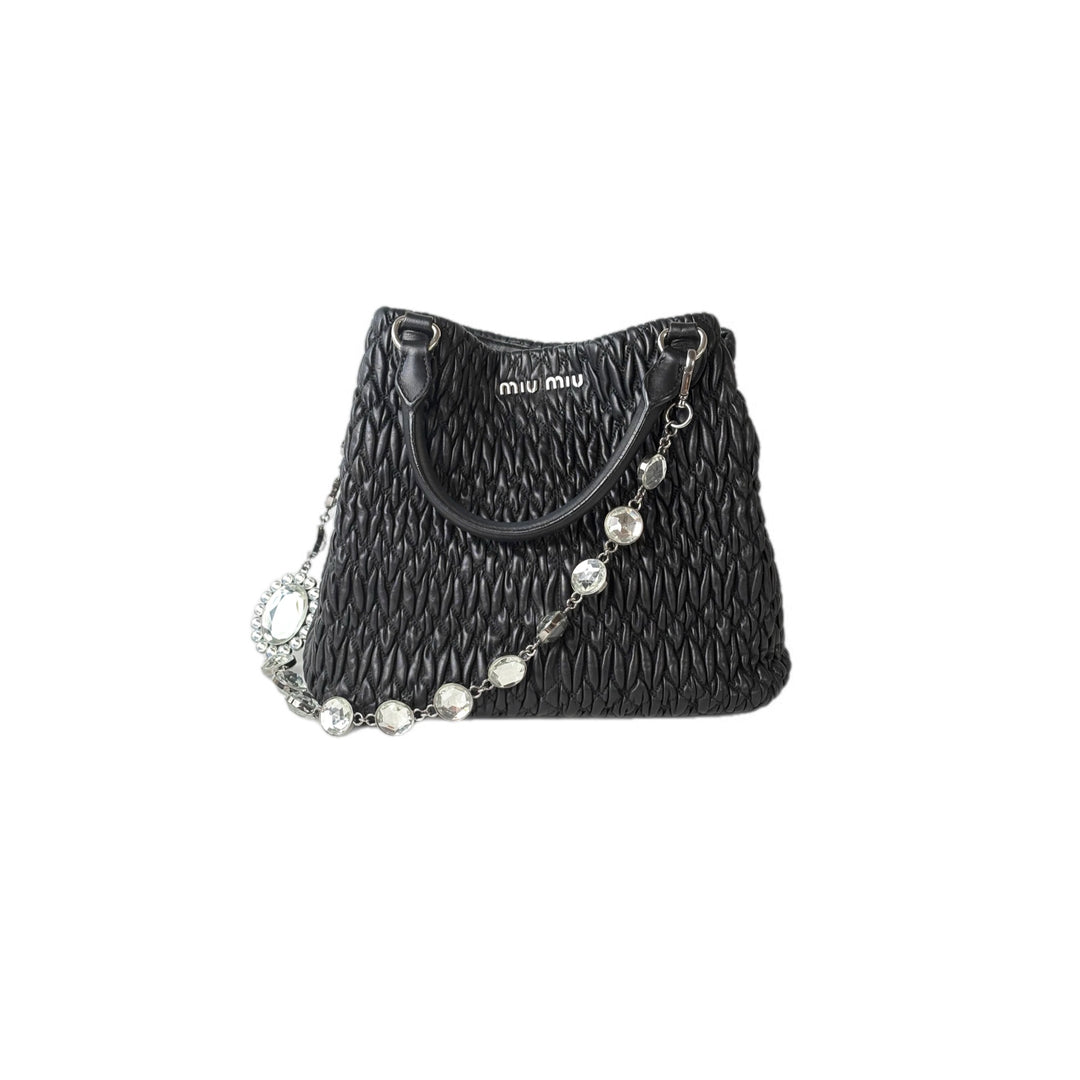 Miumiu Black Crystal Tote