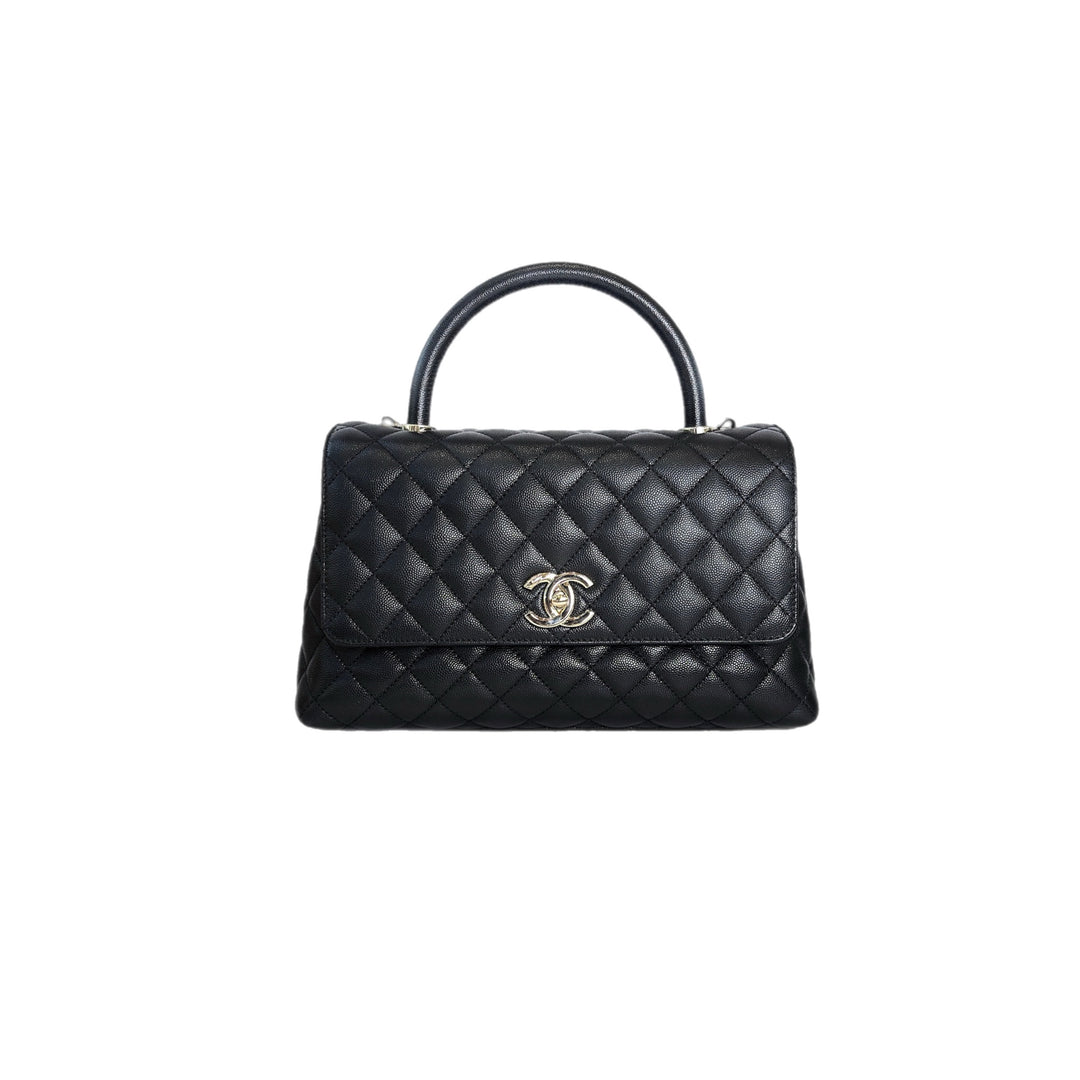 Chanel Coco Handle Medium Black Caviar Bag