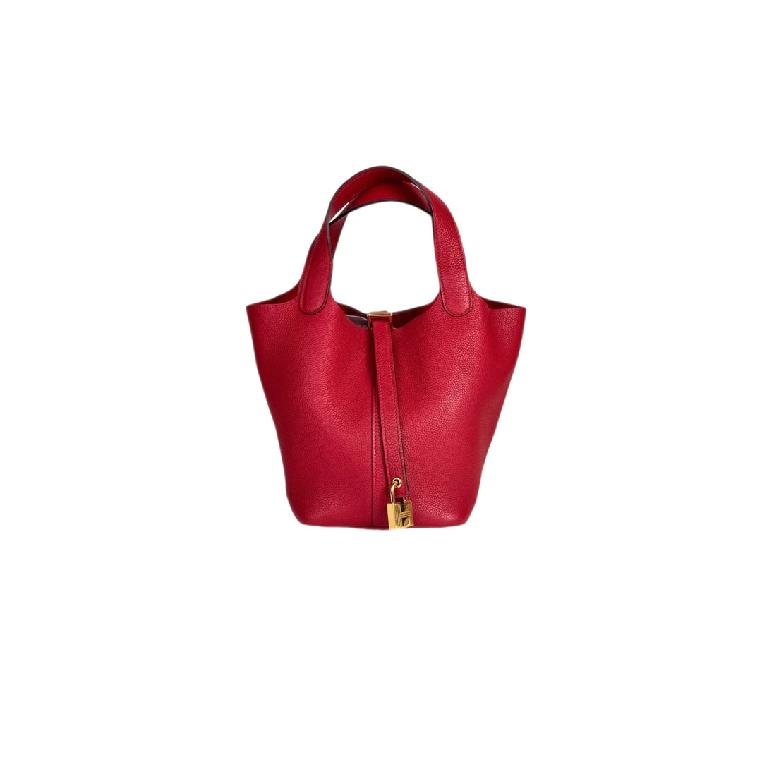 Hermes Picotin 18cm Red Bag