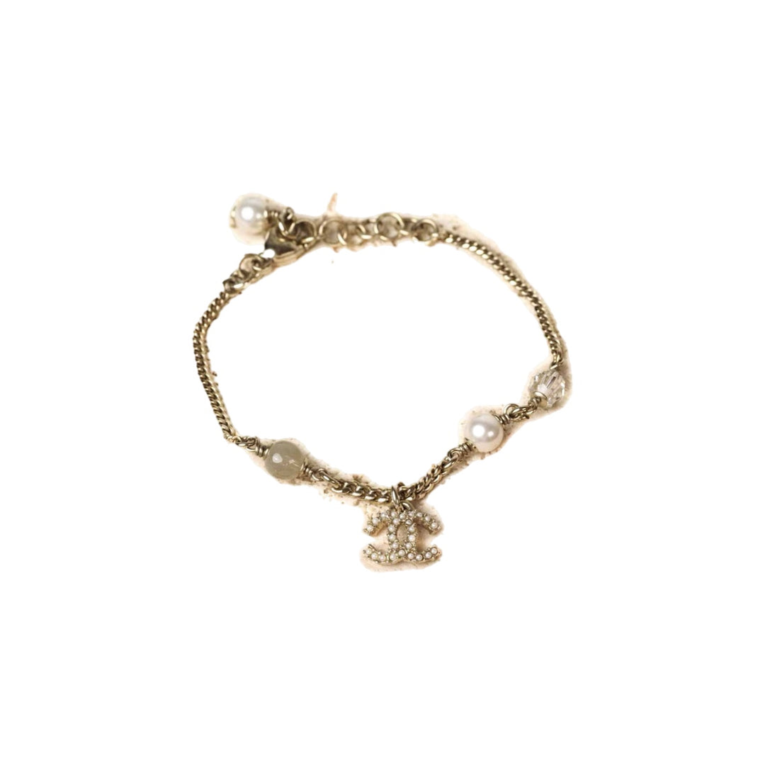Chanel Pearl Crystal CC Bracelet