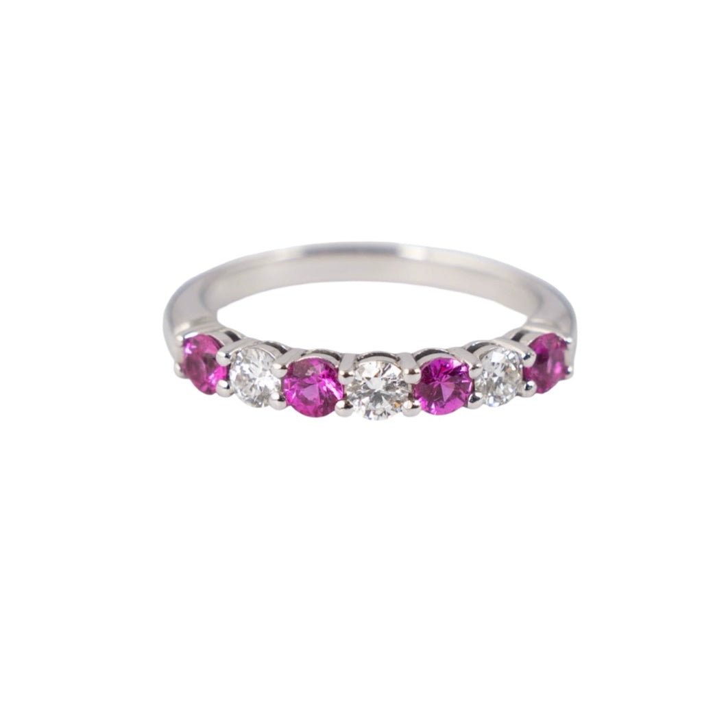 Tiffany Pink Sapphire Diamond Ring #52
