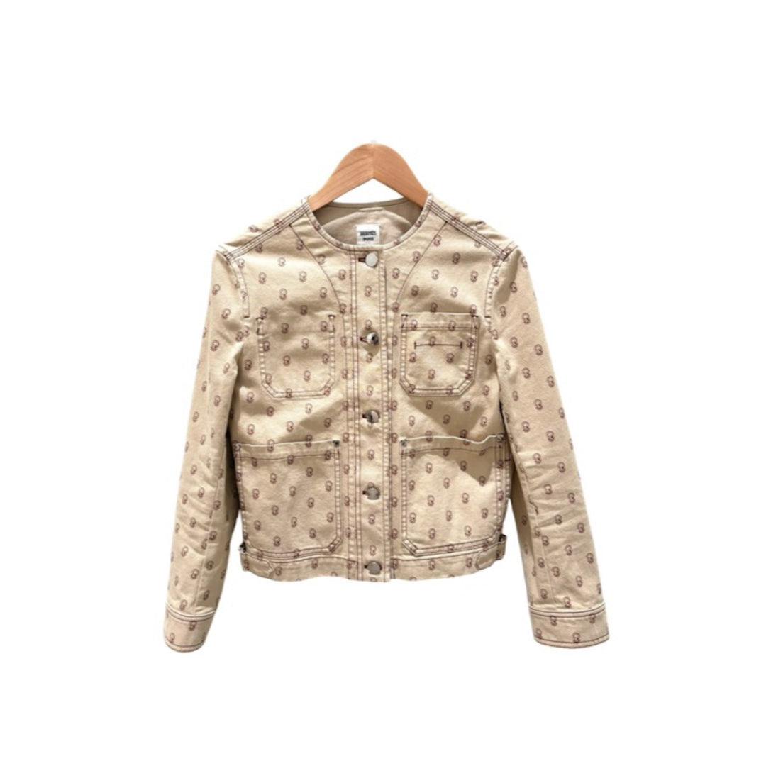 Hermes Cliquetis Sport Beige Denim Jacket #34