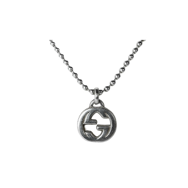 Pre-owned Gucci Interlocking Small G Silver Necklace