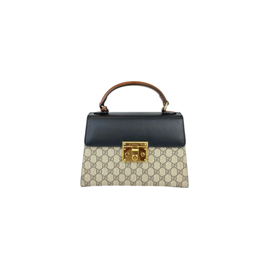 Gucci GG Supreme Padlock Bag With Top Handle
