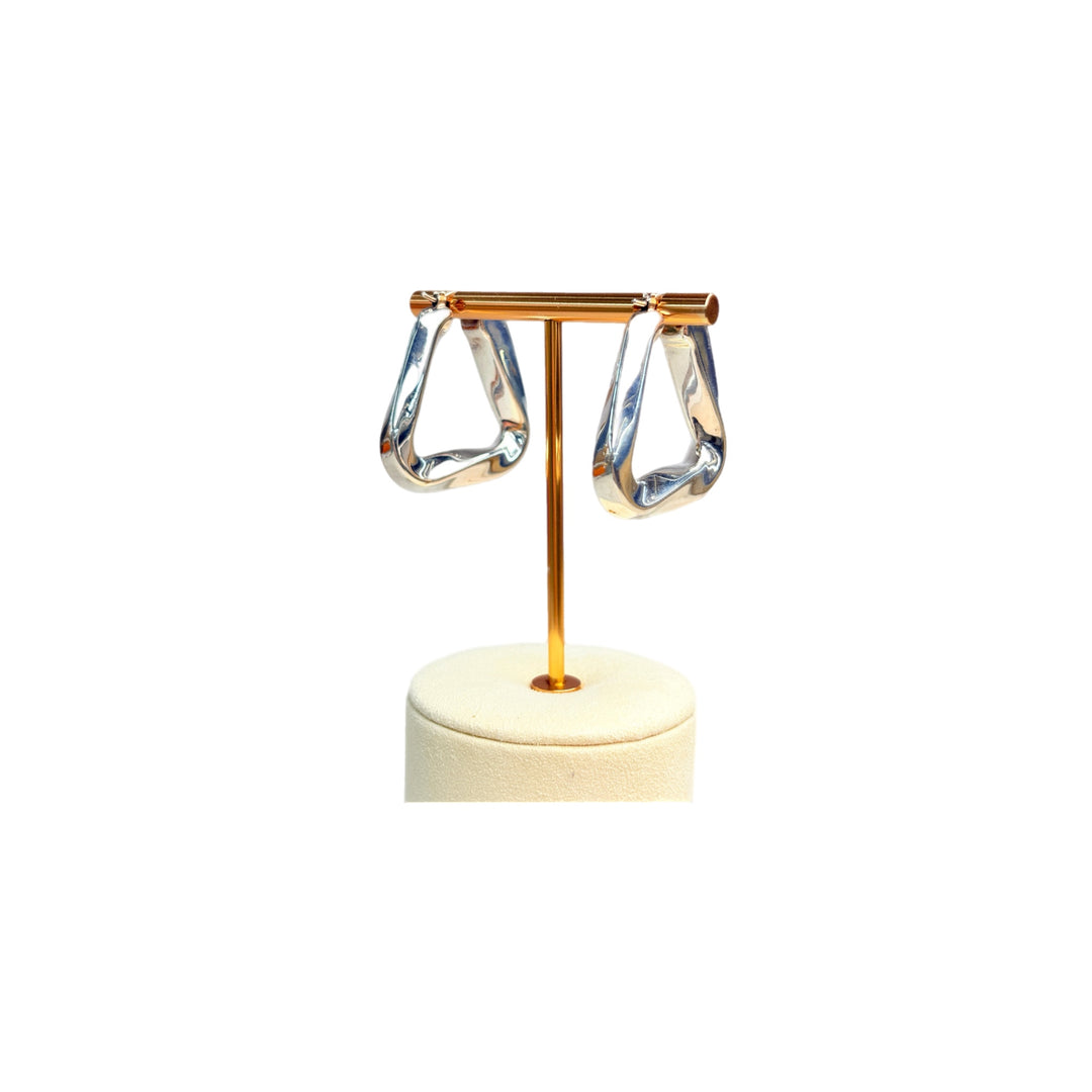Bottega Veneta Triangle Silver Ag925 Hoop Earring