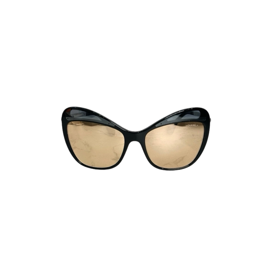 Chanel Black Light Gold Sunglasses