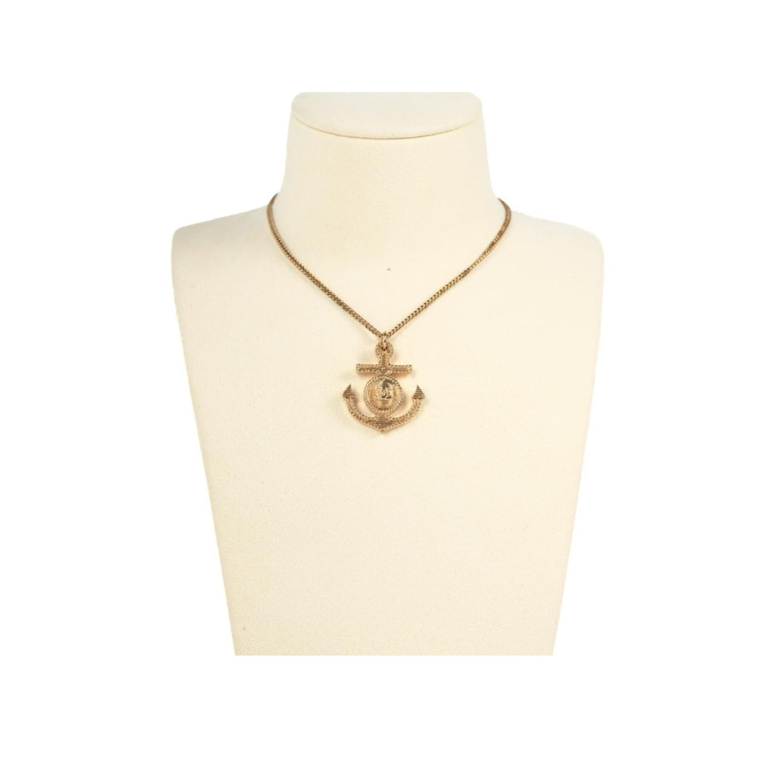 Chanel Anchor Gold Plated Necklace