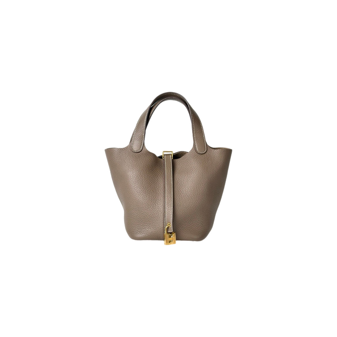 Hermes Picotin 18cm Bag TC Etoupe