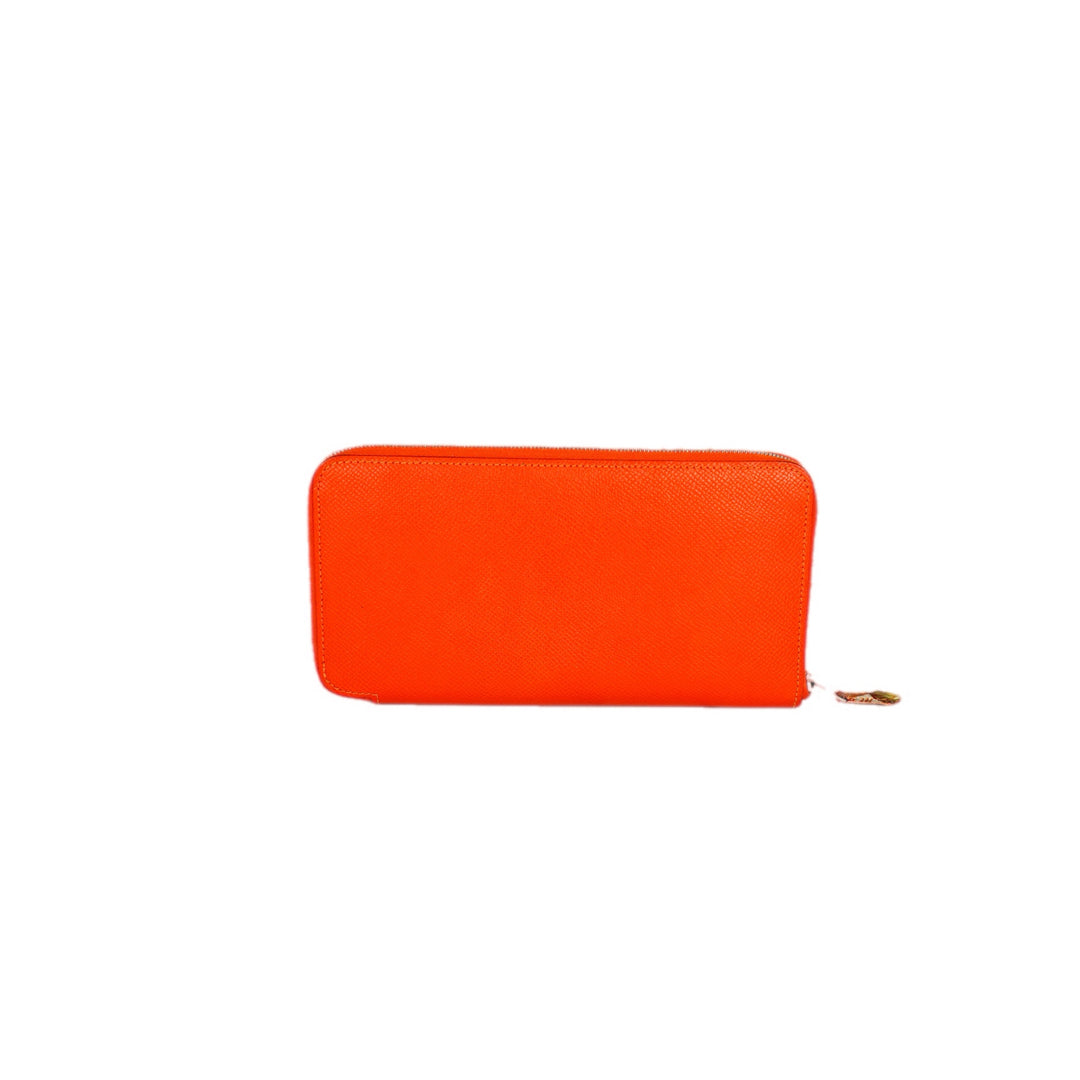 Hermes Silk’In Classique Long Wallet Orange Epsom