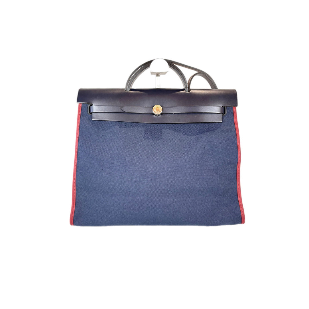 Hermes Herbag Zip 39 Blue Bag