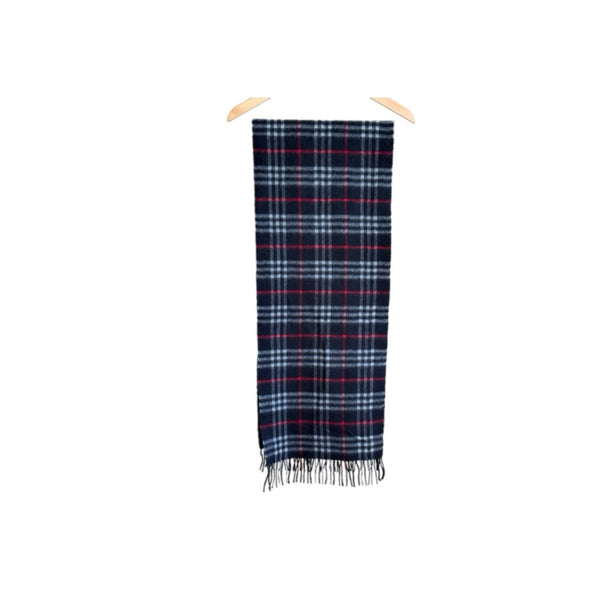 Pre-owned Burberry Cashmere Black/Red Scarf