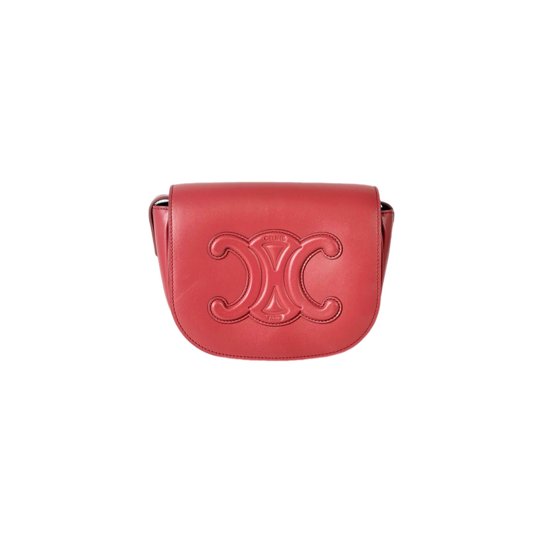 Celine Smooth Calfskin Cuir Triomphe Folco Crossbody Bag