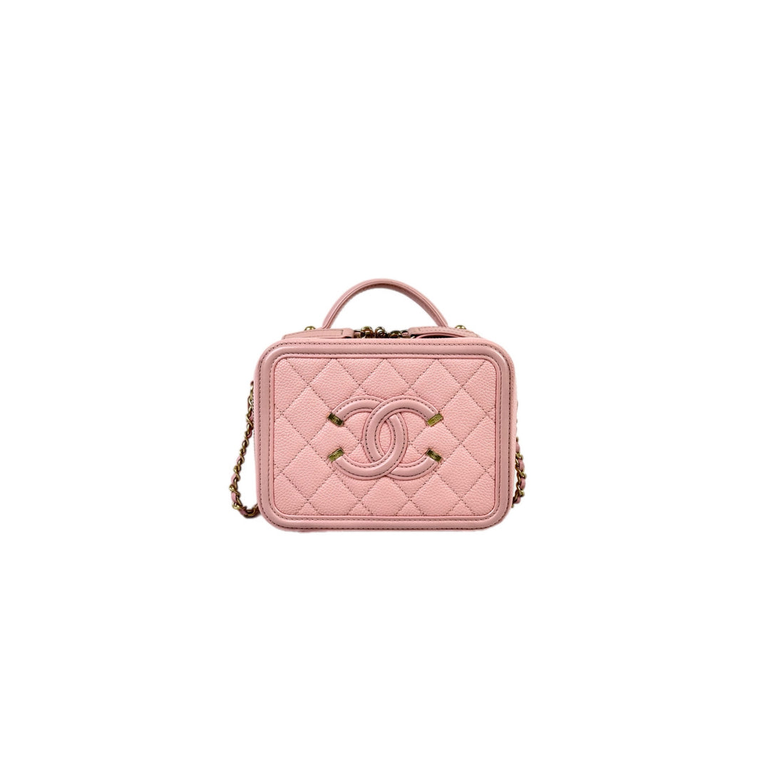 Chanel Vanity Box Mini Pink Caviar