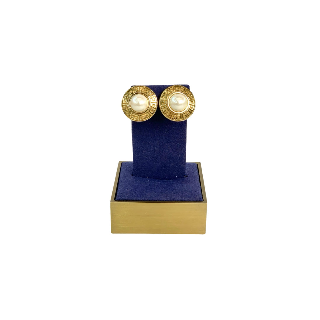 Givenchy Vintage Gold Pearl Earring Clip