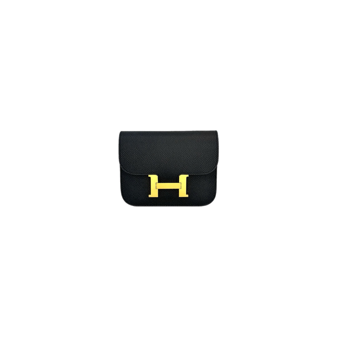 Hermes Black Constance Slim Epsom