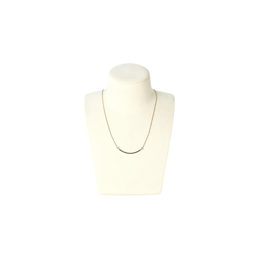 Tiffany Smile Necklace With Diamonds 18k Rose Gold