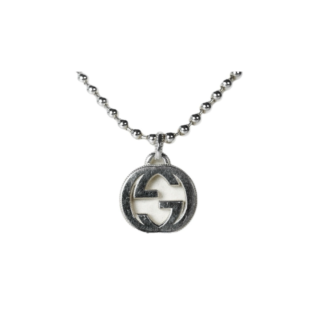 Gucci Interlocking Silver Necklace
