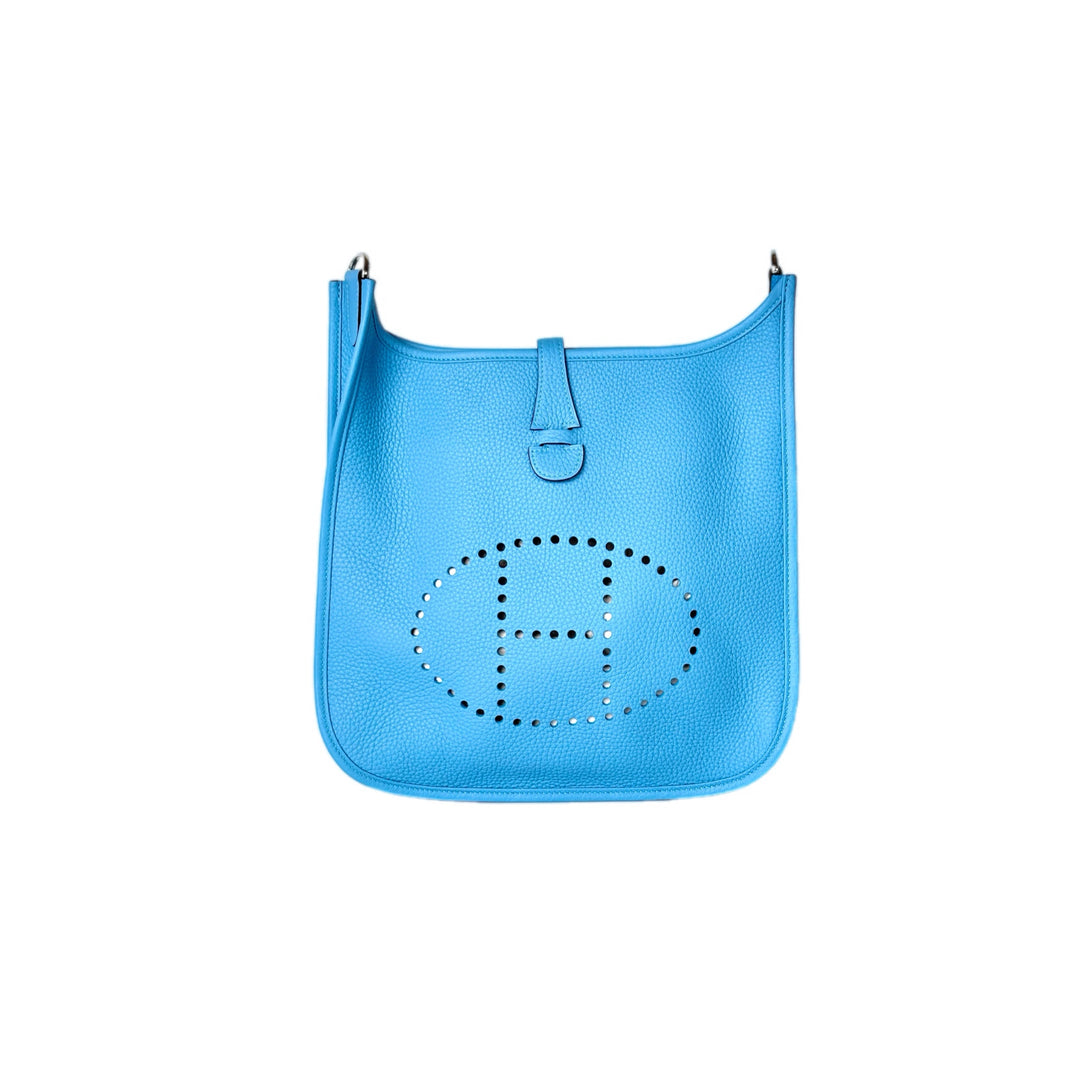 Hermes Evelyne 29cm Bag Blue Togo