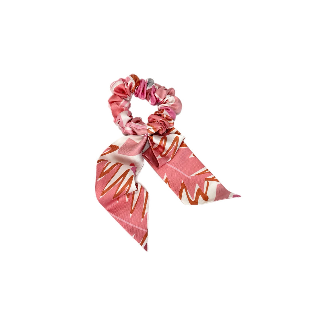 Hermes Pink Silk Hair Tie