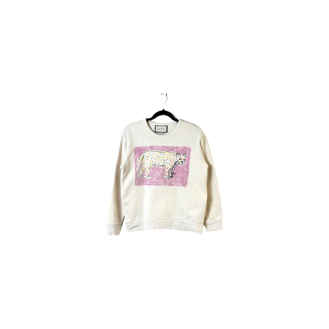 Gucci Colourful Panther Cream Jumper #S