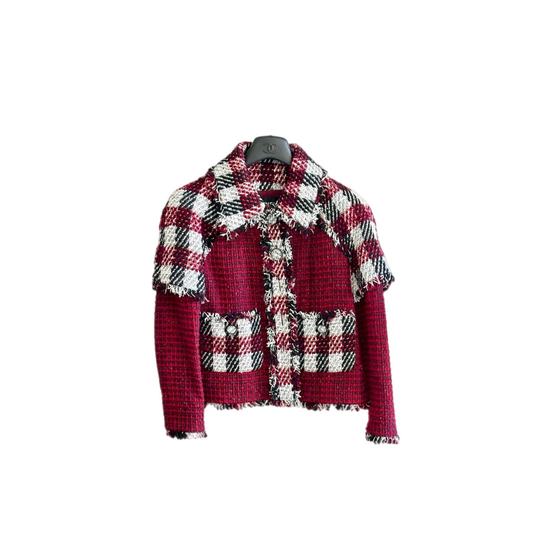 Chanel Red Tweed Jacket #34
