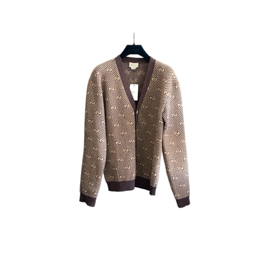 Gucci Brown Wool GG Cardigan #12