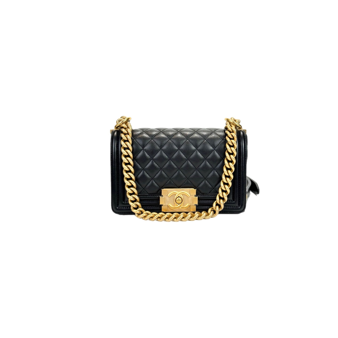 Chanel Leboy Small Black Lambskin Chain Bag