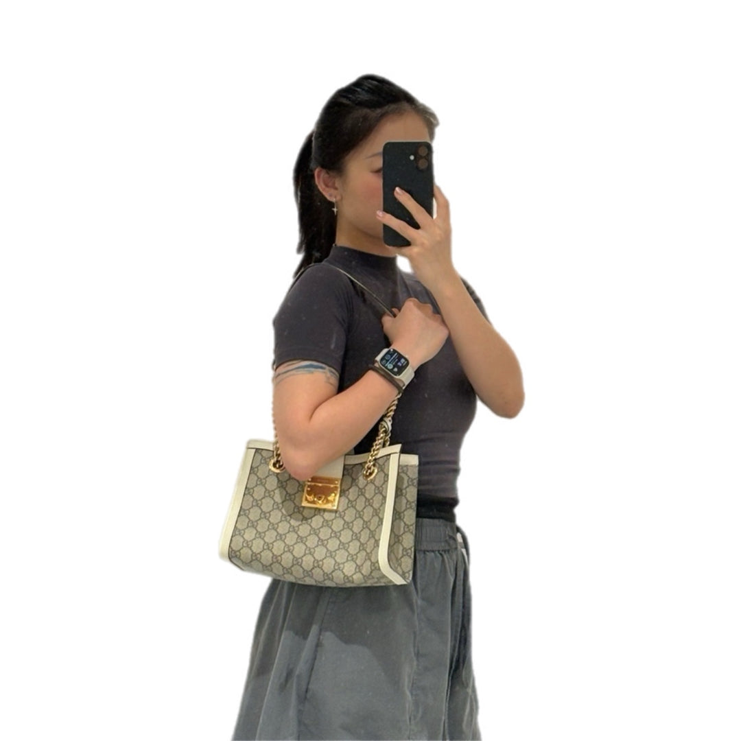 Gucci Padlock GG Supreme Small Tote Bag