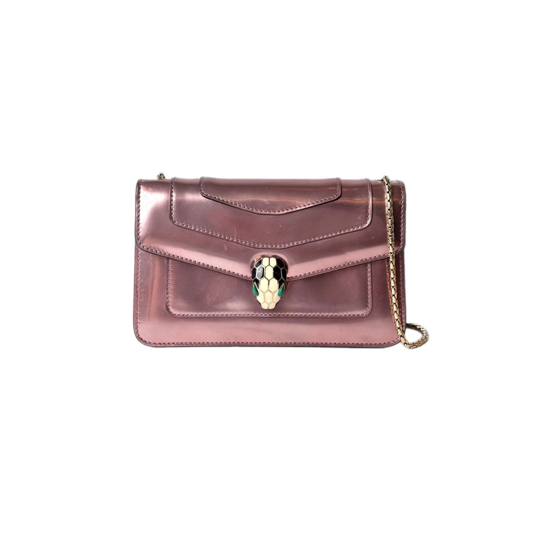 Bvlgari Mini Pink Serpenti Chain Bag