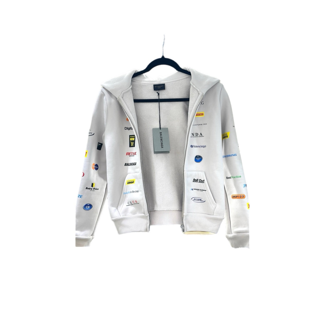 Balenciaga Business English Zip-up Hoodie #S