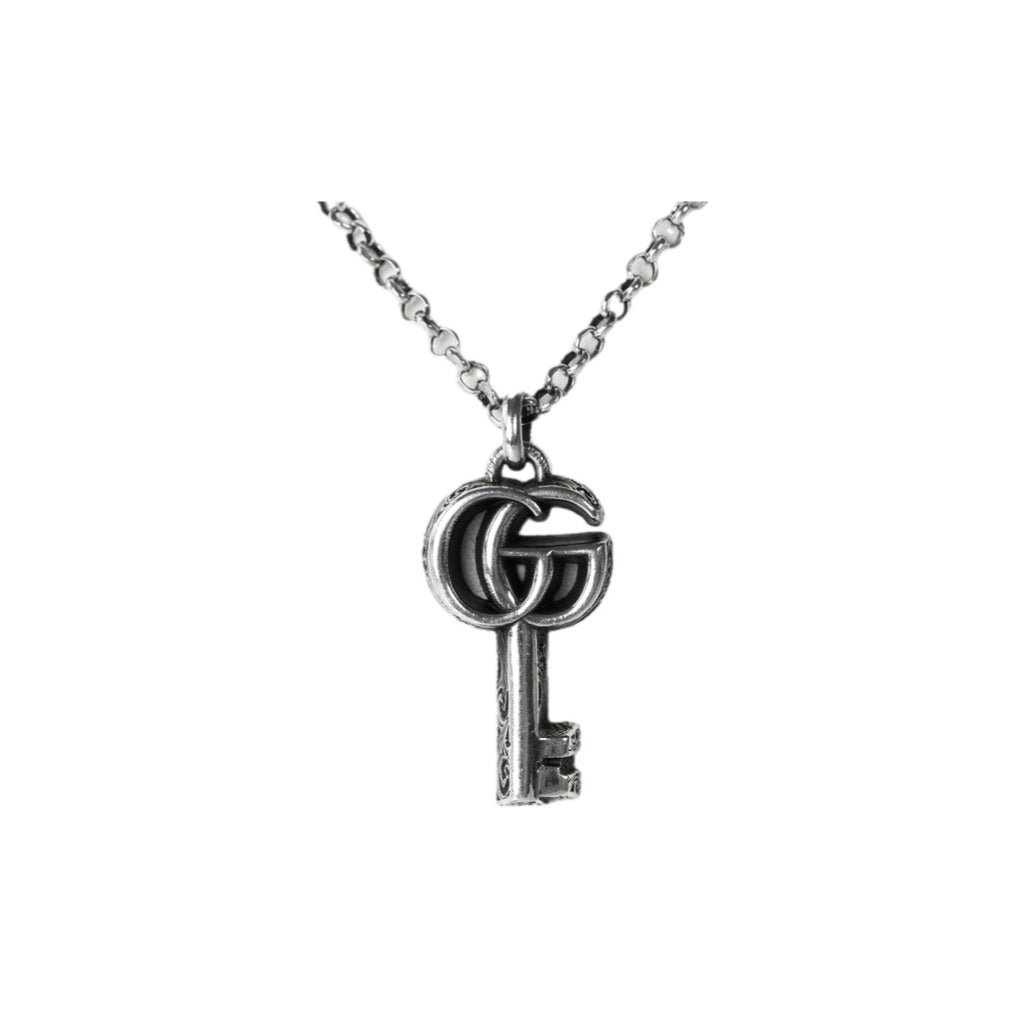 Gucci Double G Key Silver Necklace Jewelry