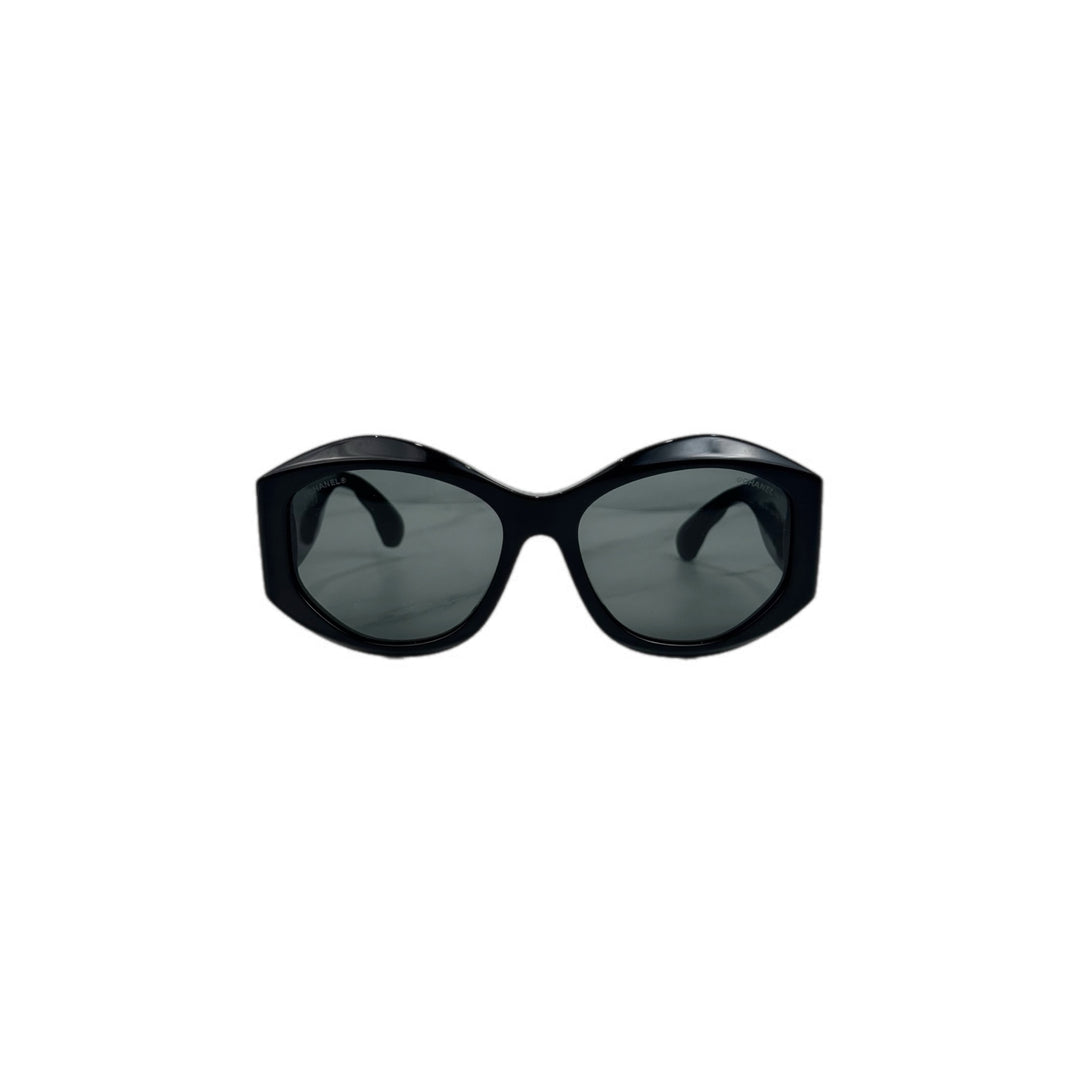Chanel Black Rectangle Sunglasses